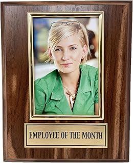 Employee Of the Month Award Plaque. Custom 8"x10" Picture Plaque Holds a 4"x6" Photo. Employee Appreciation Award