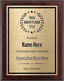 Award Plaques Personalized with Your Text and Title - Engraved Plaque Customized for Employee Appreciation, Recognition, R...