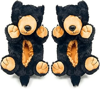 ooohyeah Funny Animal Hug Slippers for Women, Cute Plush Cozy Warm Slippers, Novelty Slippers with Grippers