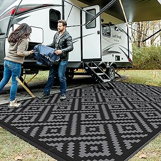 GENIMO Outdoor Rug for Patio Clearance,10x14 Waterproof Large Mat,Reversible Plastic Camping Rugs,Rv,Porch,Deck,Camper,Bal...