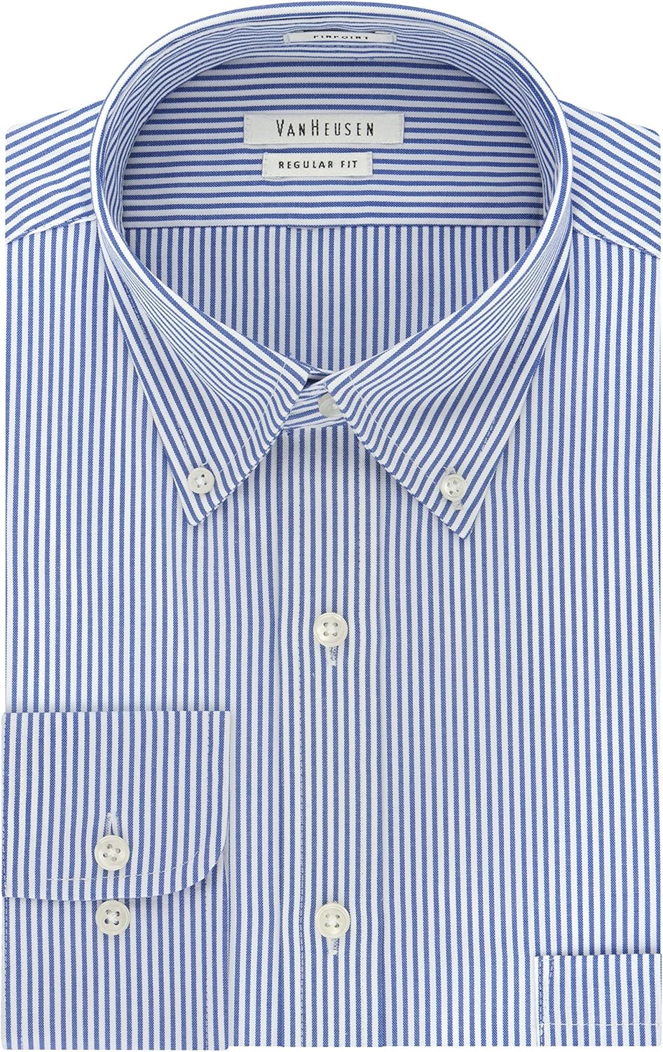 1930s Mens Shirts | Dress Shirts, Polo Shirts, Work Shirts Van Heusen Mens Dress Shirt Regular Fit Pinpoint Stripe  AT vintagedancer.com