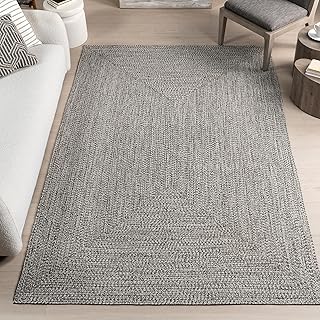 nuLOOM Braided Indoor/Outdoor Area Rug, 10' x 14', Wynn Salt And Pepper