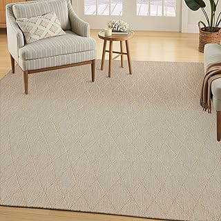 Nourison Practical Solutions Outdoor Natural 10' x 14' Area -rug, Easy -cleaning, Non Shedding, Bed Room, Living Room, Din...