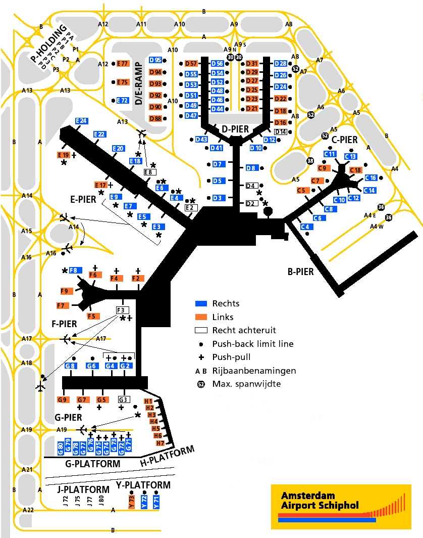 Schiphol Gate Map