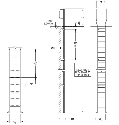 Osha Approved Ladder Cage Drawings