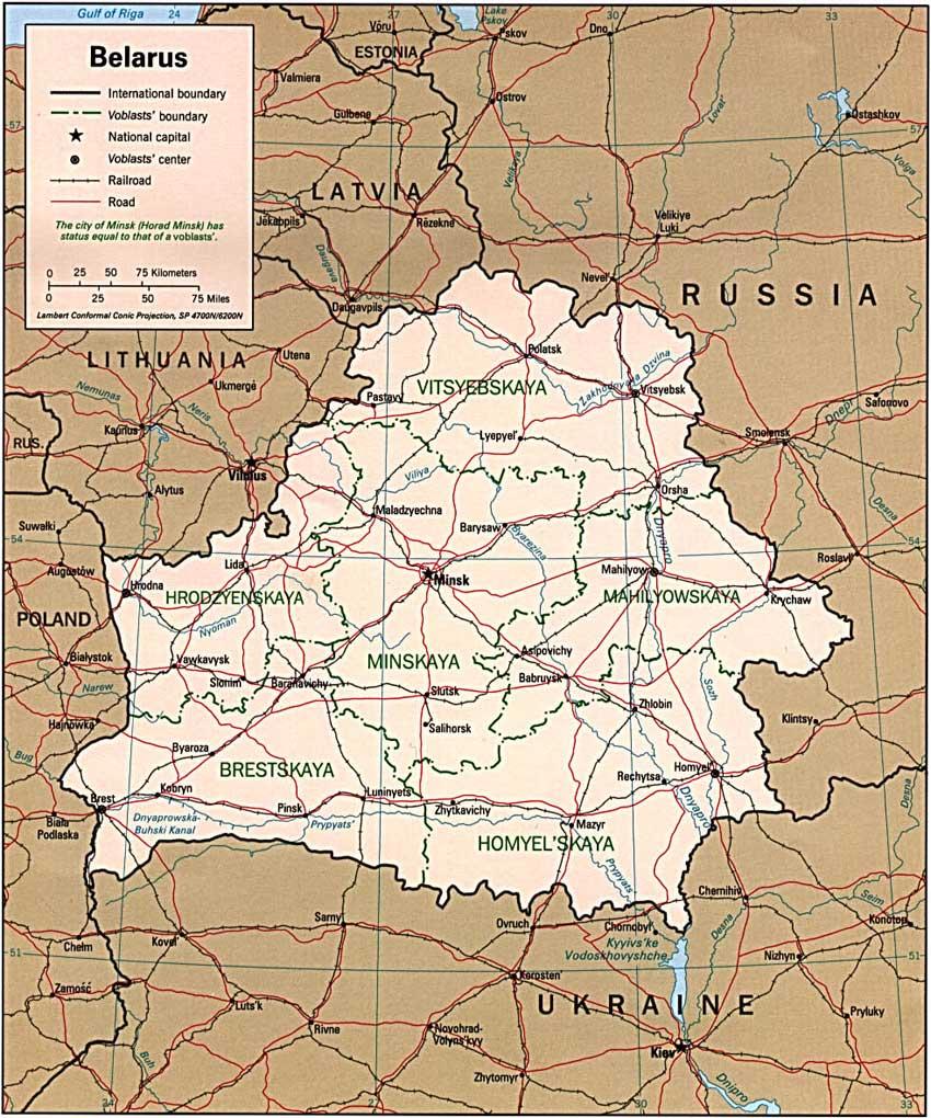 Map of Belarus