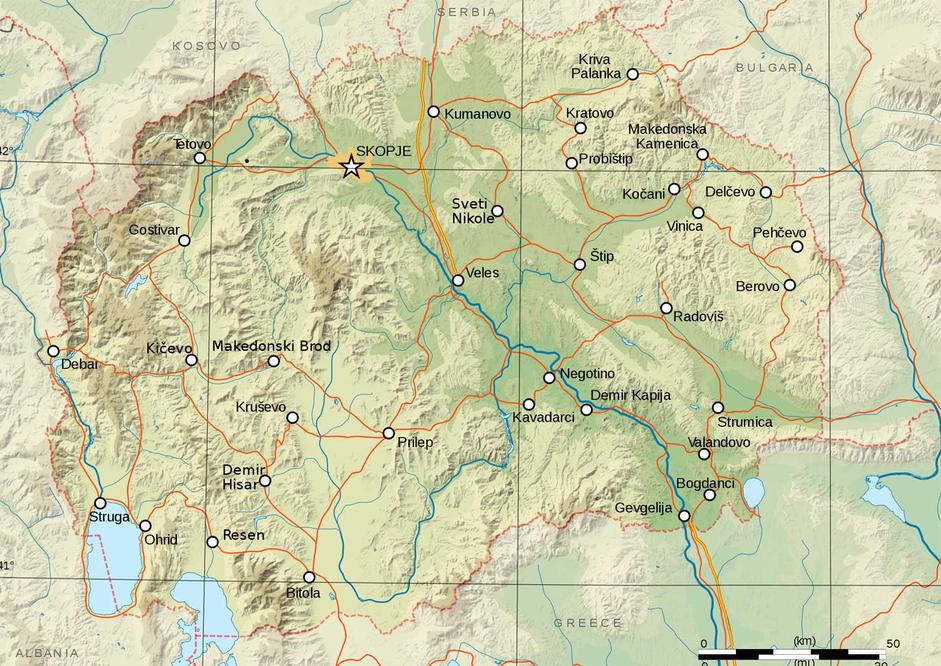 Map of Macedonia