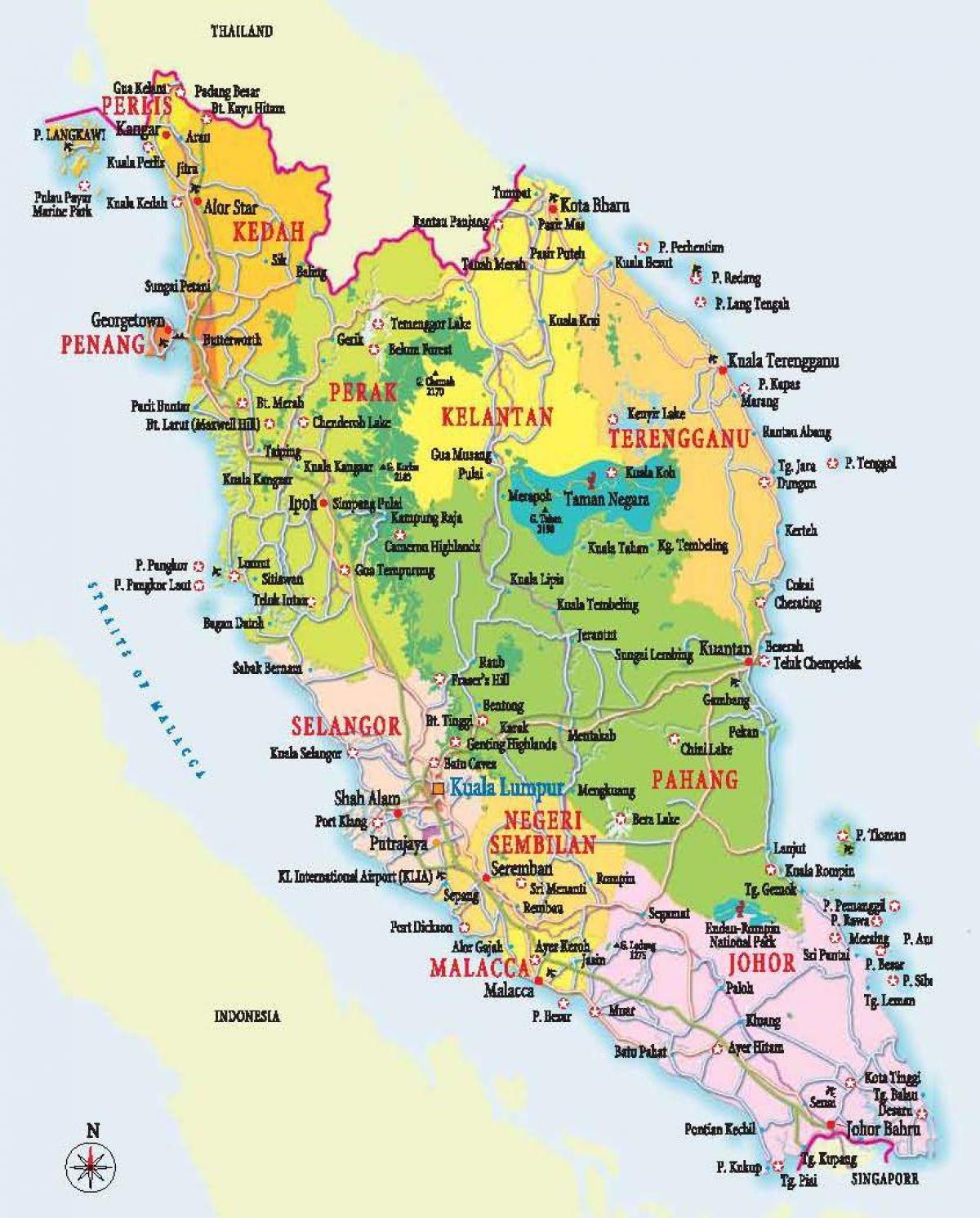 Semenanjung Malaysia Map