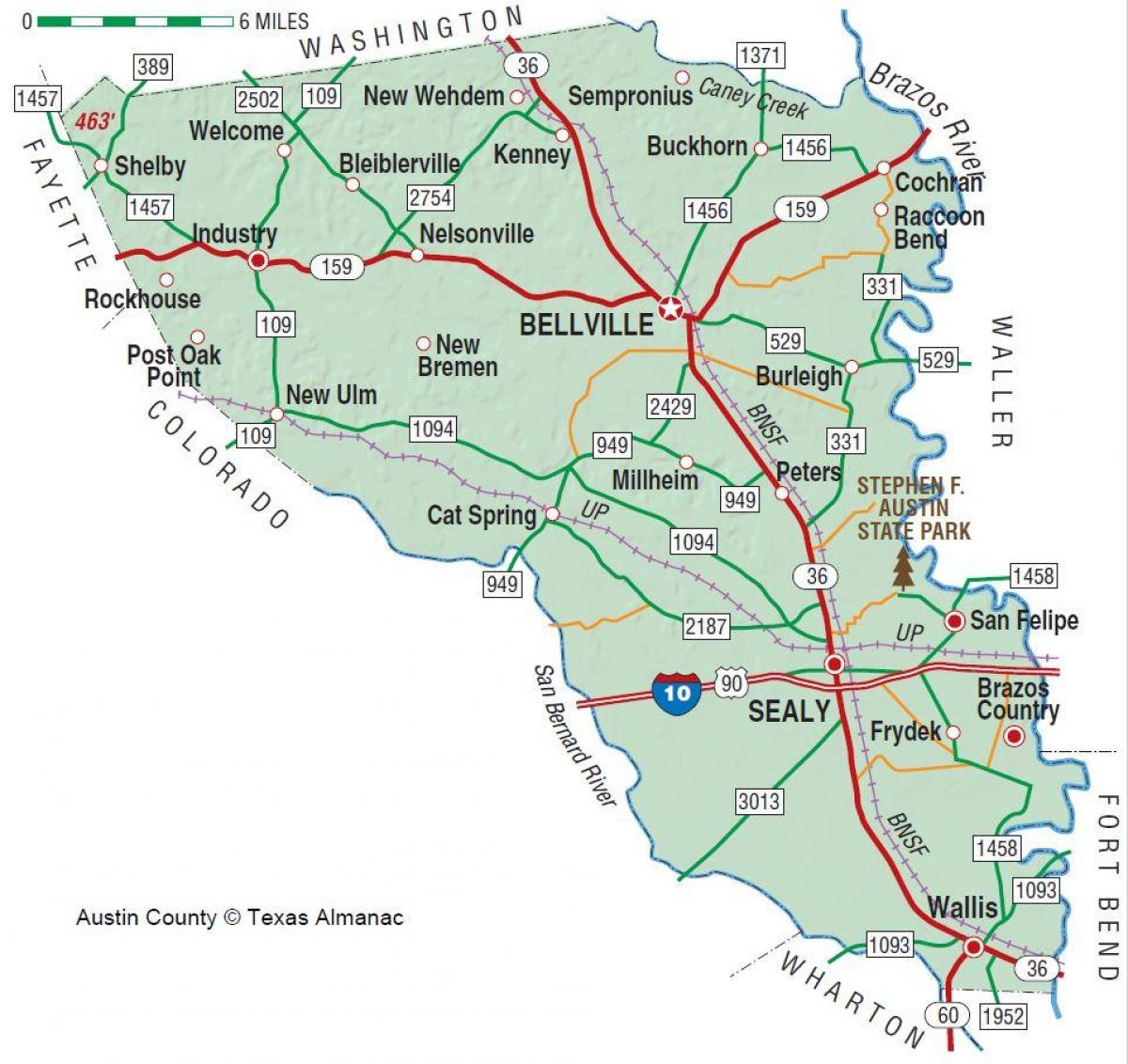 Austin county map