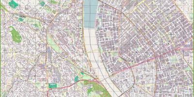 Street map of budapest hungary