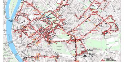 Map of budapest trolley