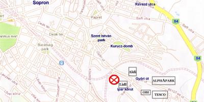 Map of lidl budapest