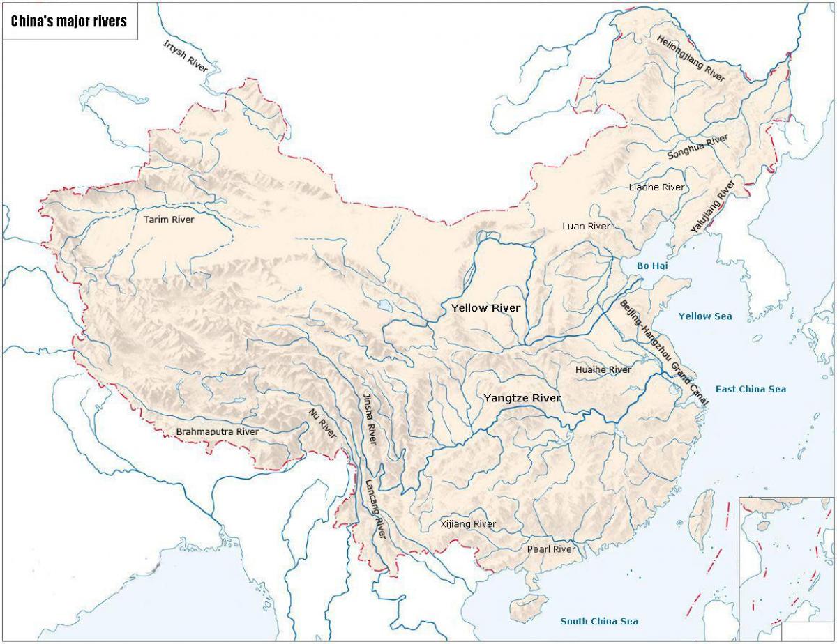 China rivers map