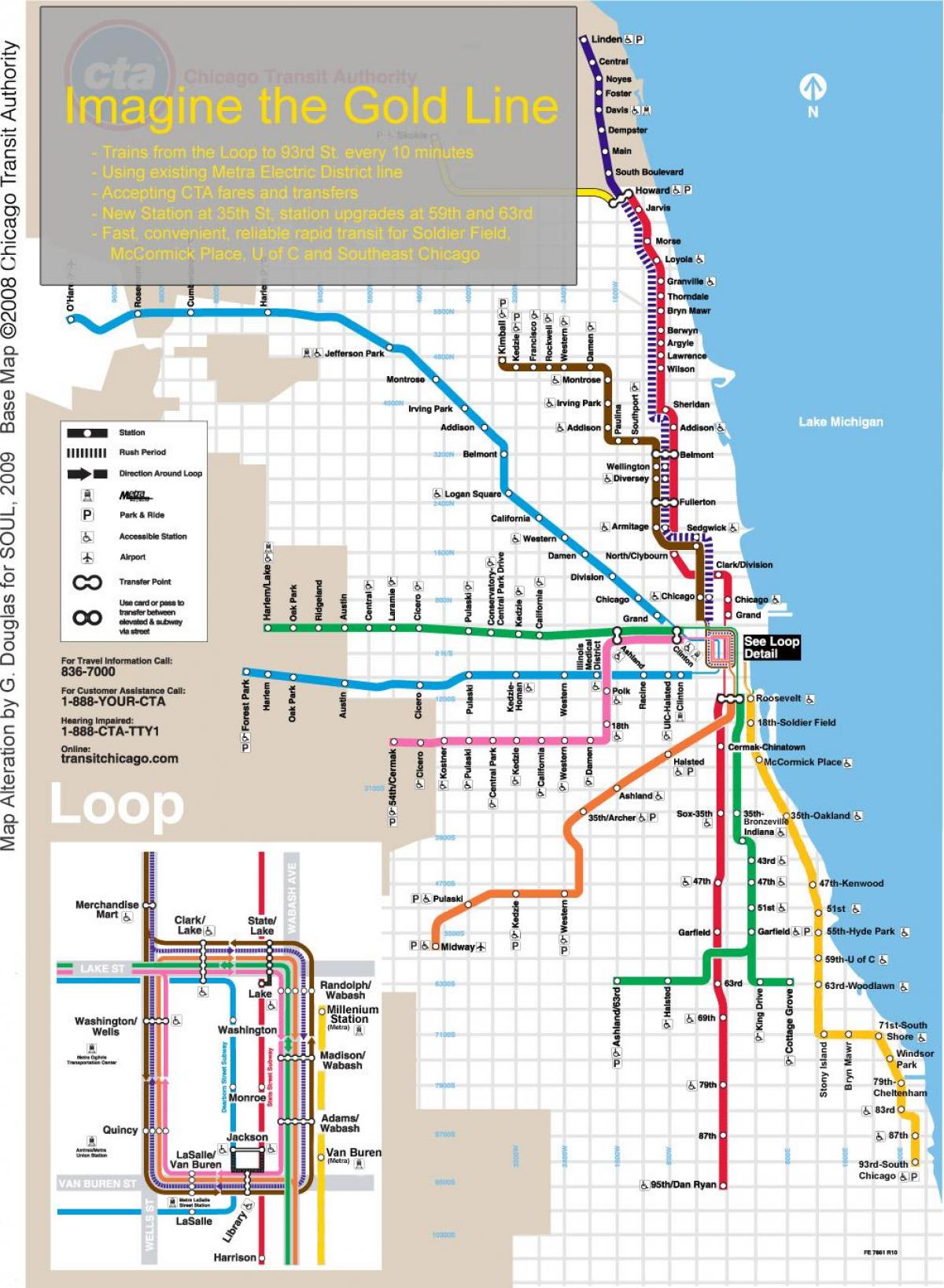 Chicago CTA Train Map