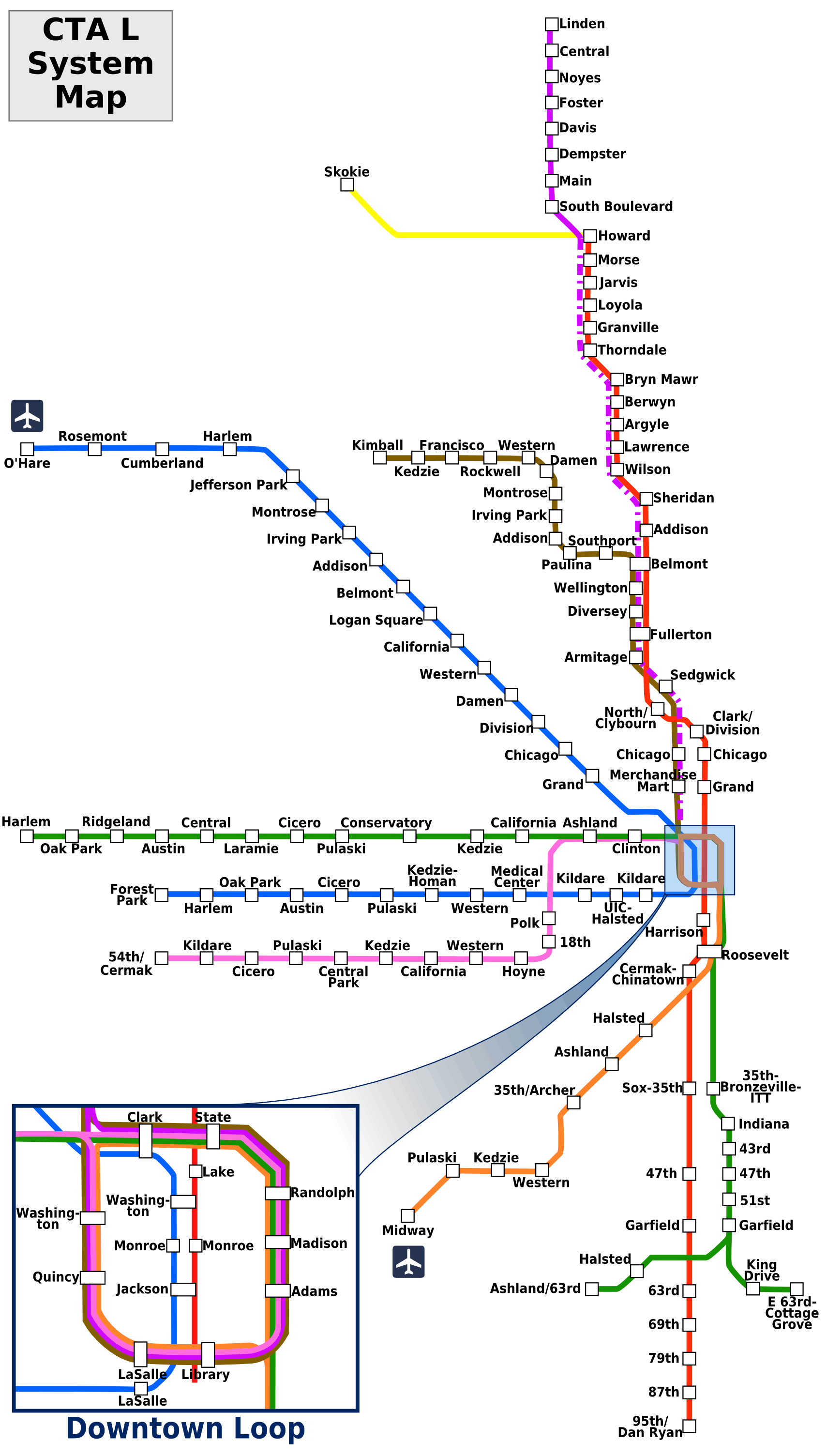 Red Line Chicago Map - United States Map