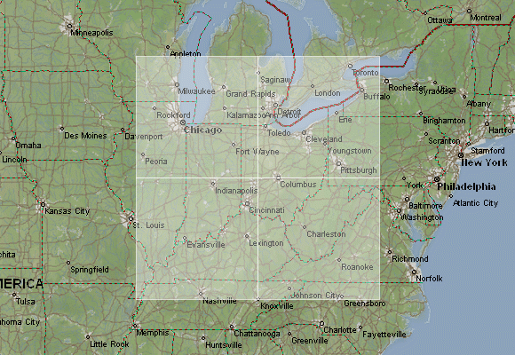 Ohio Elevation Map With Cities - Map of world