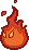 Sprite of a Lava Bubble in battle, from Paper Mario.