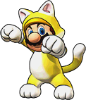 Sprite of Cat Mario, from Puzzle & Dragons: Super Mario Bros. Edition.