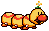 Early sprite of a Wiggler from Mario & Luigi: Superstar Saga