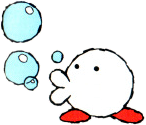 Artwork of Barney Bubble, from Super Mario World 2: Yoshi's Island