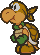 Sprite of Yellow Ninjakoopa, from Paper Mario.