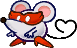 A beta image of Ms. Mowz, for Super Paper Mario.