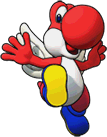 Sprite of Red Winged Yoshi's team image, from Puzzle & Dragons: Super Mario Bros. Edition.