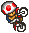 Toad's sprite in Excitebike: Bun Bun Mario Battle