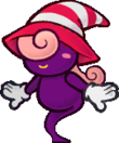 An unused sprite of Vivian in Super Paper Mario.