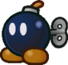 Sprite of a Bob-omb in Paper Mario: The Thousand-Year Door.