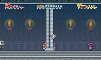 A D-Man in Queen Jaydes' shrine in Super Paper Mario