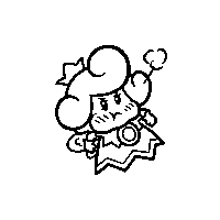 Mad Sprixie Princess Stamp from Super Mario 3D World.