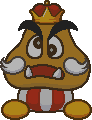 Sprite of the Goomba King, from Paper Mario.