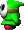 A Green Shy Guy from Yoshi's Story.