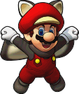 Sprite of Flying Squirrel Mario, from Puzzle & Dragons: Super Mario Bros. Edition.