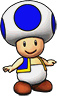 Sprite of Blue Toad, from Puzzle & Dragons: Super Mario Bros. Edition.