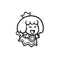 Happy Sprixie Princess Stamp from Super Mario 3D World.