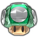 A 1-Up Mushroom from Paper Mario: The Origami King.