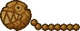 Sprite of a Stone Chomp in Paper Mario