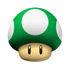 A Sticker of 1-Up Mushroom.