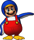 Sprite of Penguin Mario, from Puzzle & Dragons: Super Mario Bros. Edition.