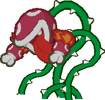 Sprite of Lava Piranha, from Paper Mario.