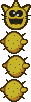 A sprite of Pokey from Paper Mario.