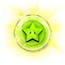 Sprite of a Grand Green Star Coin, from Puzzle & Dragons: Super Mario Bros. Edition.