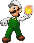 Sprite of Fire Luigi, from Puzzle & Dragons: Super Mario Bros. Edition.