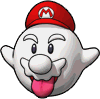 Sprite of Boo Mario, from Puzzle & Dragons: Super Mario Bros. Edition.