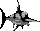 Enguarde the Swordfish's sprite from Donkey Kong Land 2 and Donkey Kong Land III.