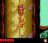 Screenshot of Minky Mischief in Donkey Kong GB: Dinky Kong & Dixie Kong.