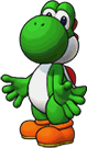 Sprite of Green Yoshi's team image, from Puzzle & Dragons: Super Mario Bros. Edition.