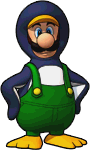 Sprite of Penguin Luigi, from Puzzle & Dragons: Super Mario Bros. Edition.